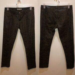 Emperial Premium Womens Size 13 Brown Black Foil Slim Stretch Jeans Casual Pants